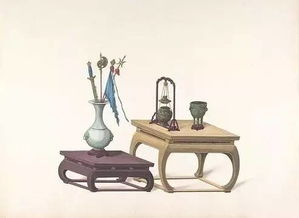 清供古典家具插画欣赏 岁月里的雅致与风骨